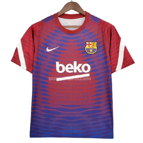 fcバルセロナ 2021-22 青い 赤 プラクティスシャツ