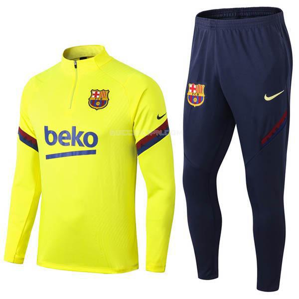 fcバルセロナ 2021 ジュニア 黄 サッカー スウェットシャツ