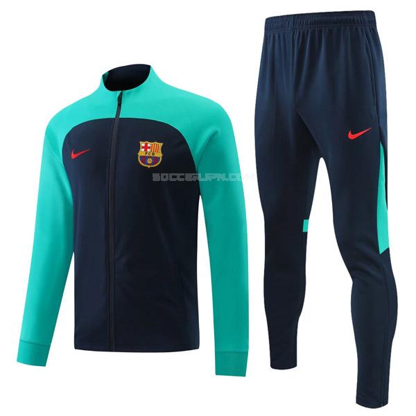 fcバルセロナ 2022-23 22830a 青い 緑 ジャケット