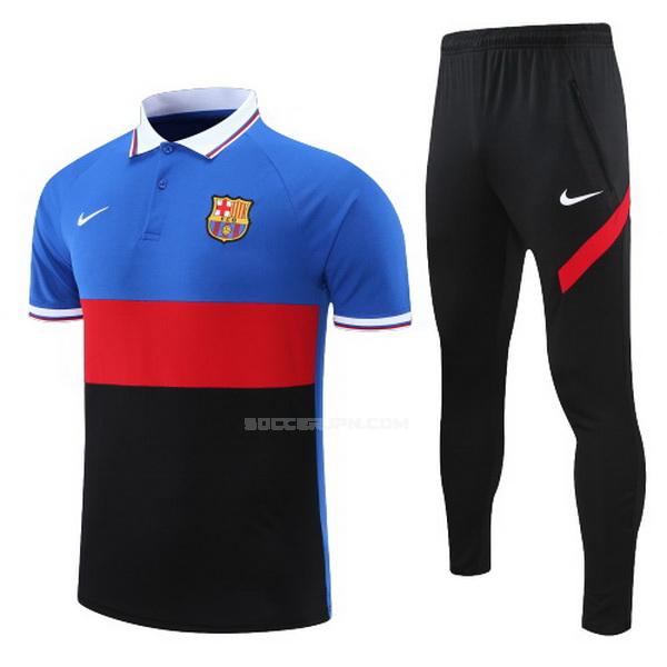 fcバルセロナ 2022 スーツ 青い 赤 ブラック ポロシャツ