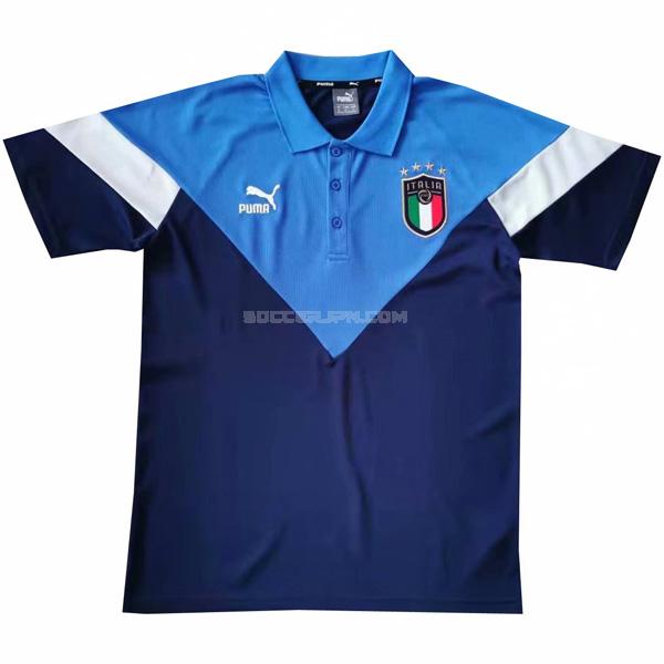 イタリア 2019-2020 青い ポロシャツ