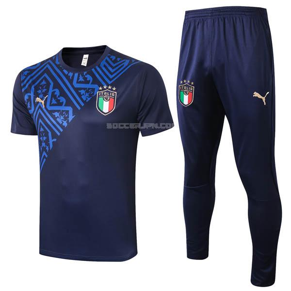 イタリア 2020-21 青い プラクティスシャツセット