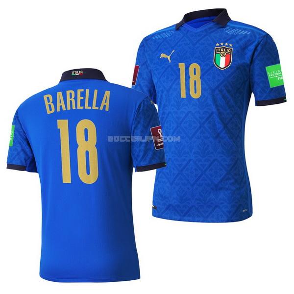イタリア 2021-22 nicolo barella ホーム レプリカ ユニフォーム