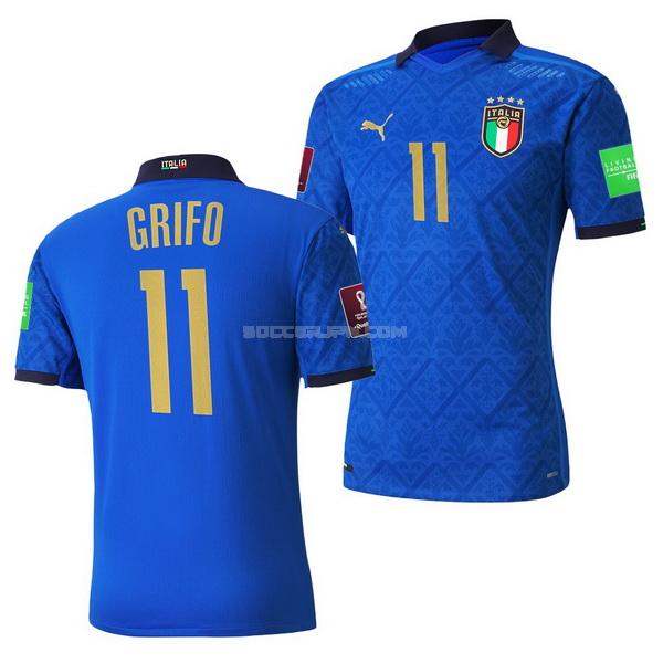 イタリア 2021-22 vincenzo grifo ホーム レプリカ ユニフォーム