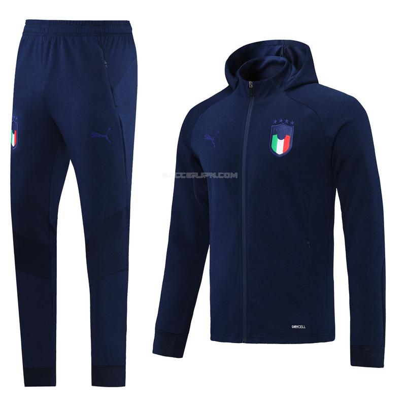 イタリア 2021-22 紺 フード付きジャケット