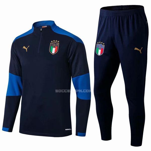 イタリア 2021 紺 サッカー スウェットシャツ