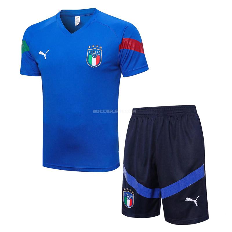 イタリア 2022 2317a1 青い プラクティスシャツセット