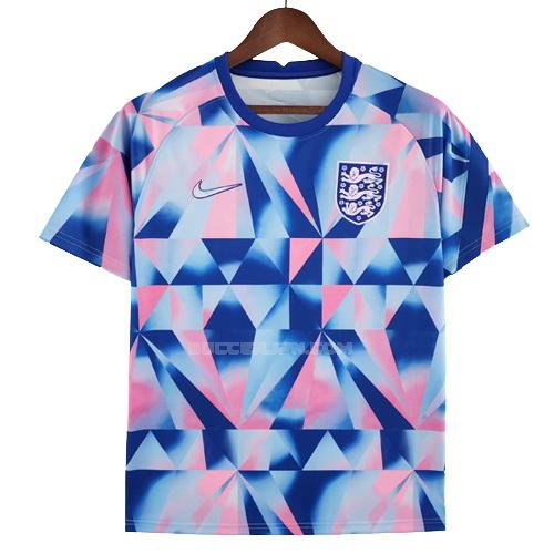 イングランド 2022 青い ピンク プラクティスシャツ