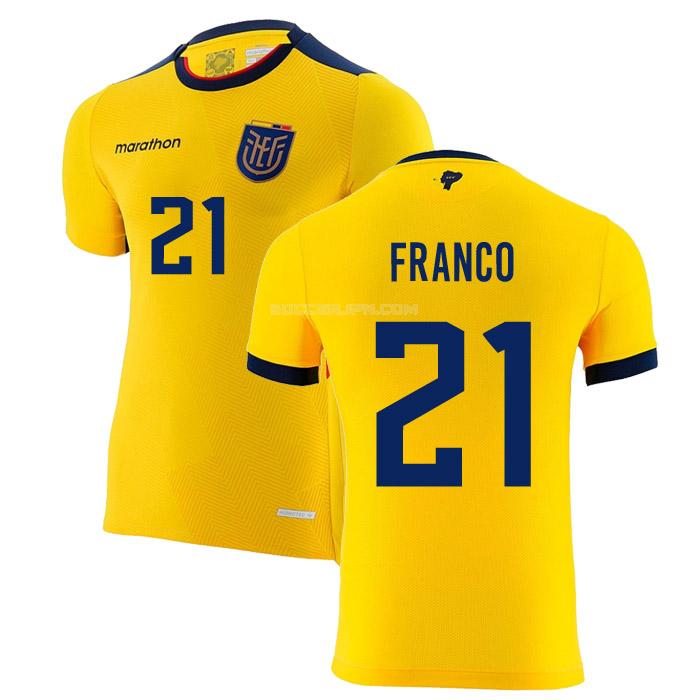 エクアドル 2022 franco ワールドカップ ホーム ユニフォーム