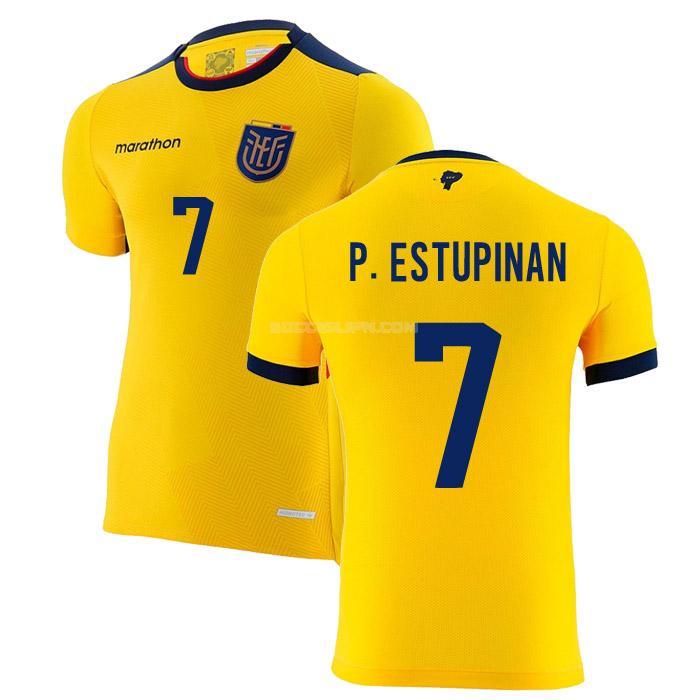 エクアドル 2022 p. estupinán ワールドカップ ホーム ユニフォーム