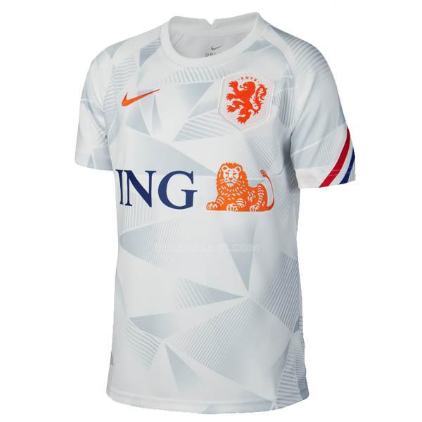 オランダ 2020 白い プラクティスシャツ