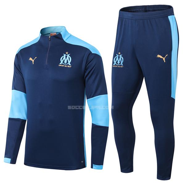 オリンピック マルセイユ 2020-21 青い サッカー スウェットシャツ