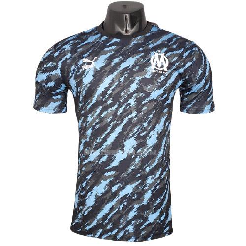 オリンピック マルセイユ 2021-22 ブラック-青い プラクティスシャツ