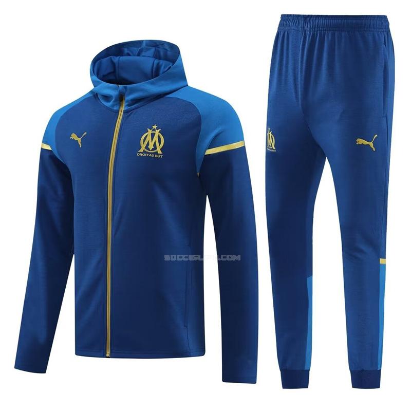 オリンピック マルセイユ 2023-24 青い フード付きジャケット