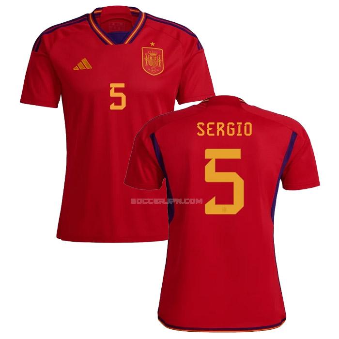 スペイン 2022 sergio ワールドカップ ホーム ユニフォーム