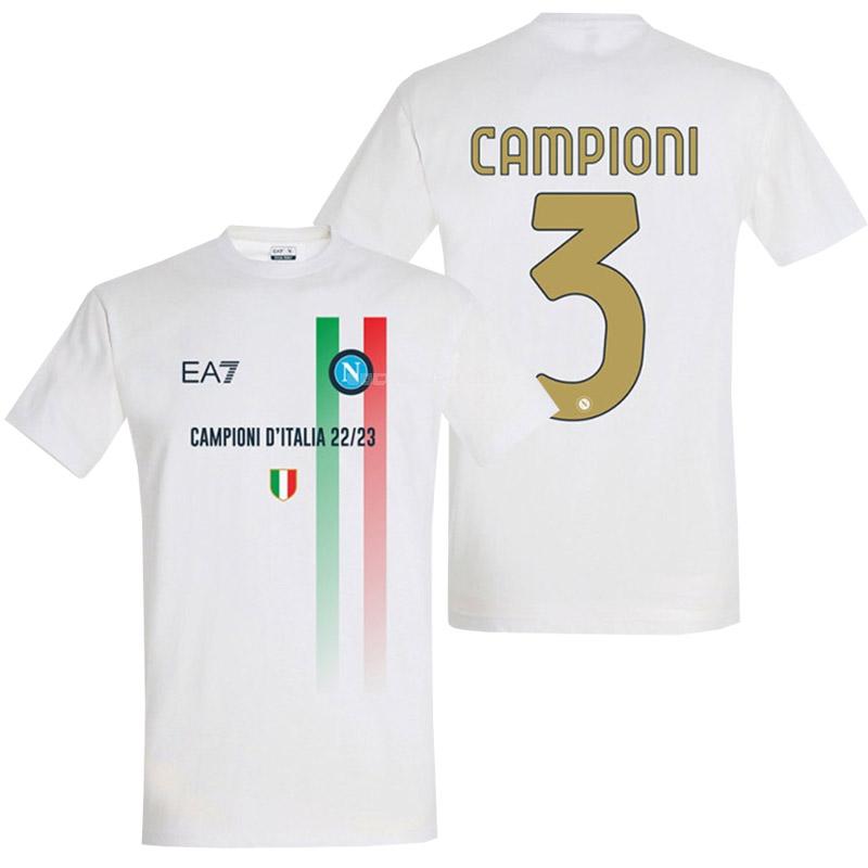 ナポリ 2022-23 campioni 白い tシャツ