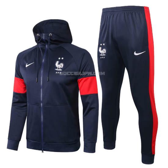 フランス 2020-21 紺 フード付きジャケット