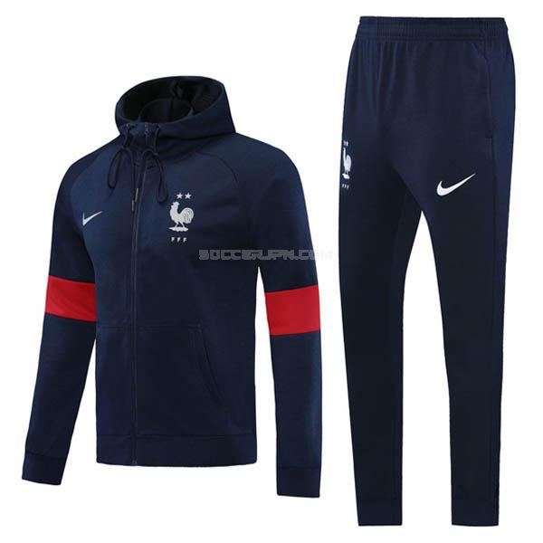 フランス 2020 紺 フード付きジャケット