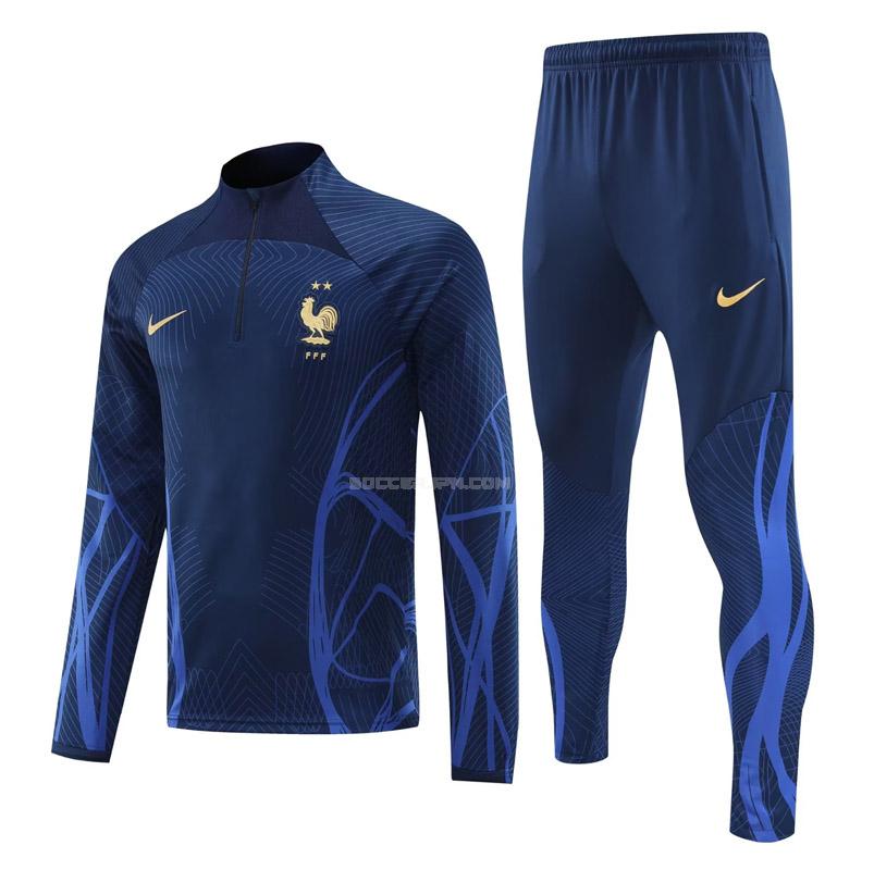 フランス 2022-23 221017a1 青い サッカー スウェットシャツ
