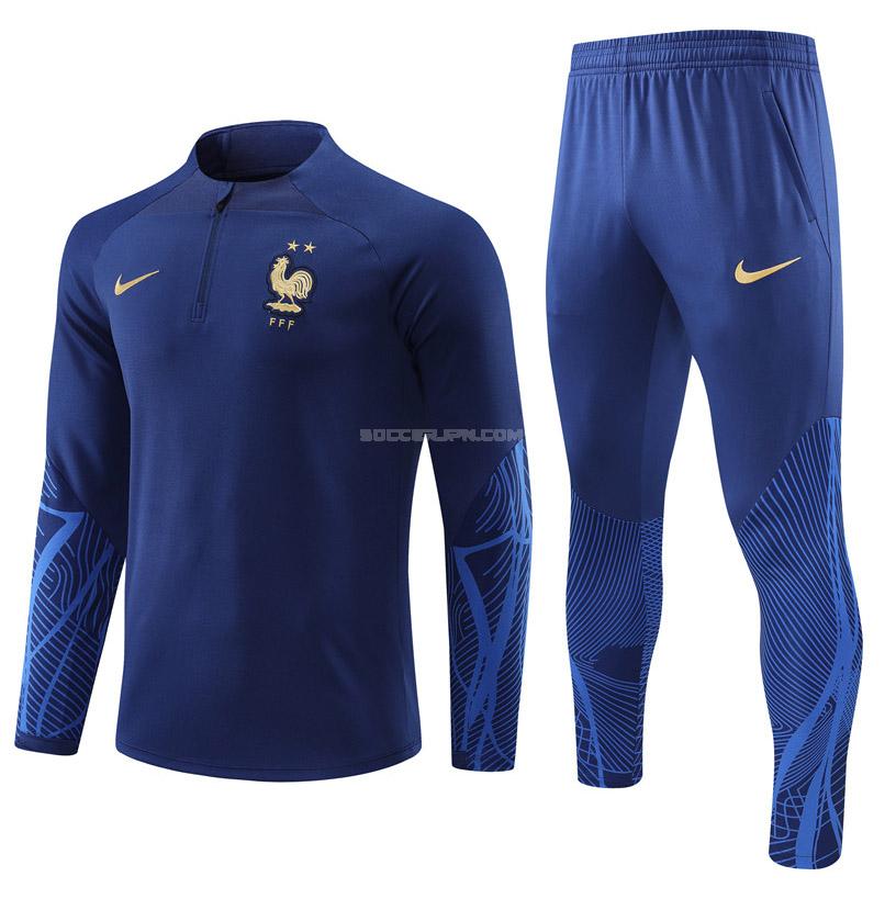 フランス 2022-23 221025a1 青い サッカー スウェットシャツ