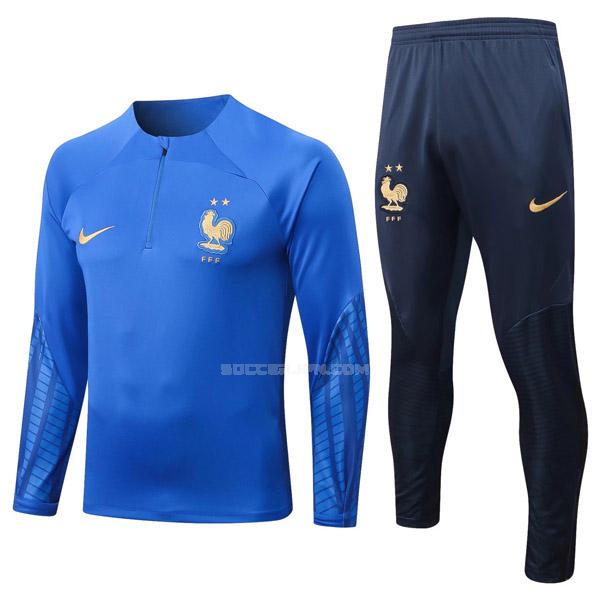 フランス 2022-23 青い サッカー スウェットシャツ