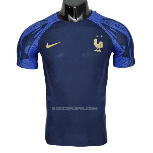 フランス 2022 プレイヤー版 青い fg1 プラクティスシャツ