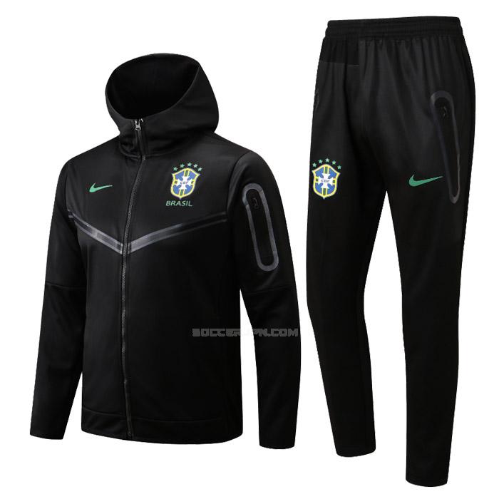 ブラジル 2022-23 22125a1 ブラック フード付きジャケット