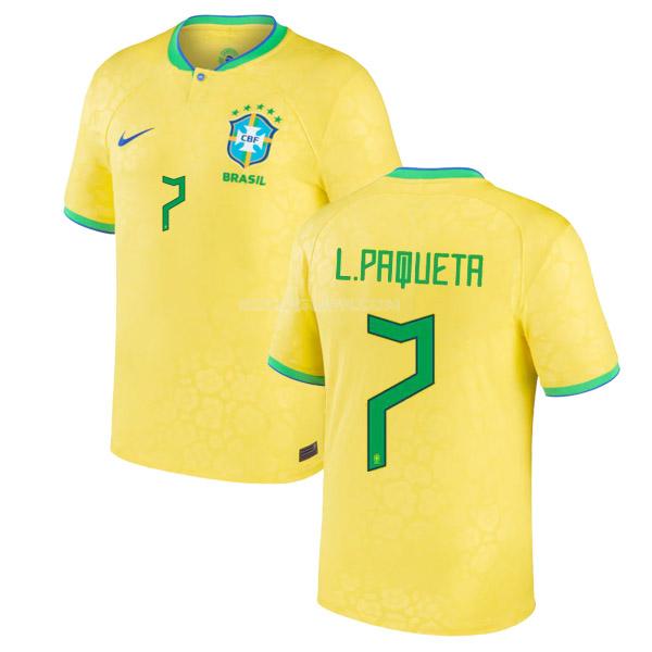 ブラジル 2022 l. paqueta ワールドカップ ホーム ユニフォーム