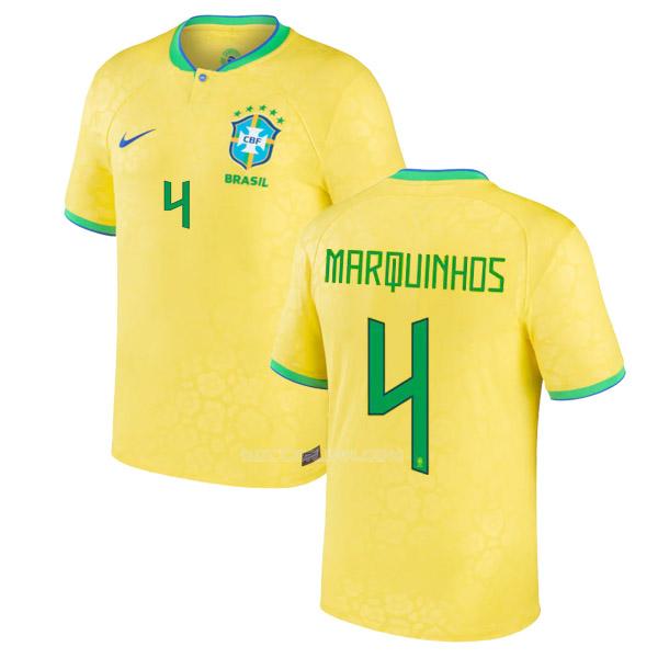 ブラジル 2022 marquinhos ワールドカップ ホーム ユニフォーム