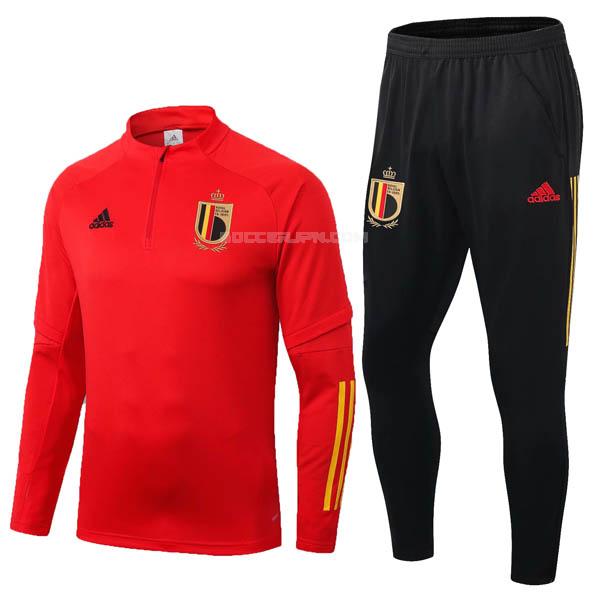 ベルギー 2020-2021 赤 サッカー スウェットシャツ