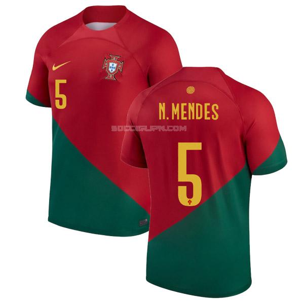 ポルトガル 2022 n. mendes ワールドカップ ホーム ユニフォーム