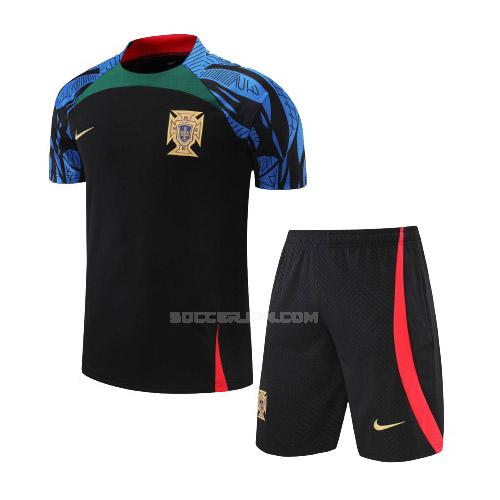 ポルトガル 2022 スーツ ブラック プラクティスシャツ