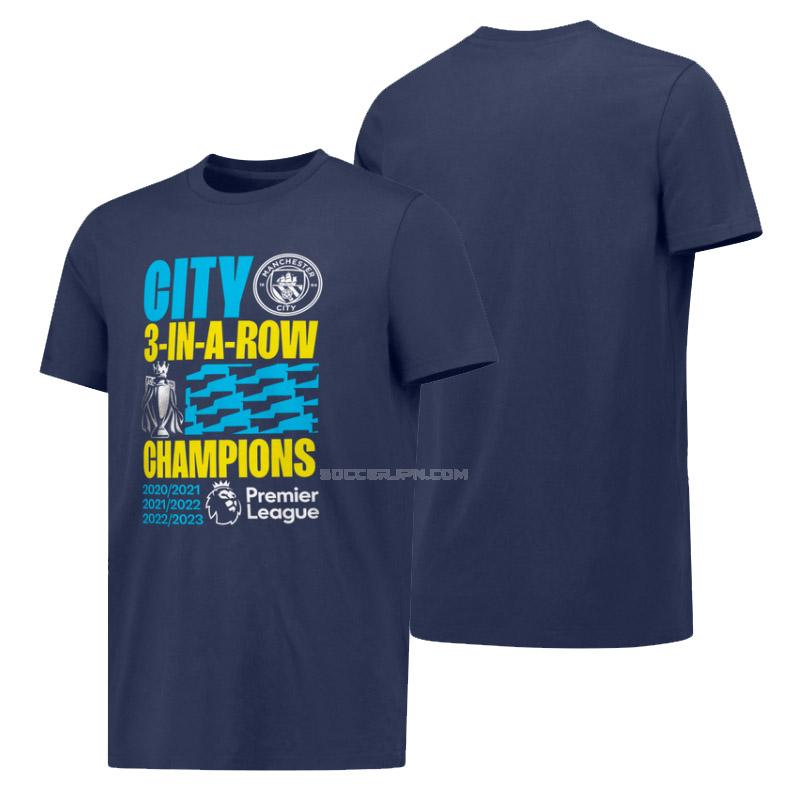 マンチェスター シティ 2022-23 プレミアリーグ champions 青い t-shirt