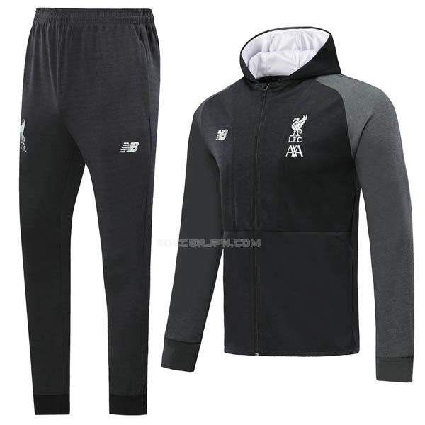 リヴァプール 2019-2020 グレー 黒 フード付きジャケット