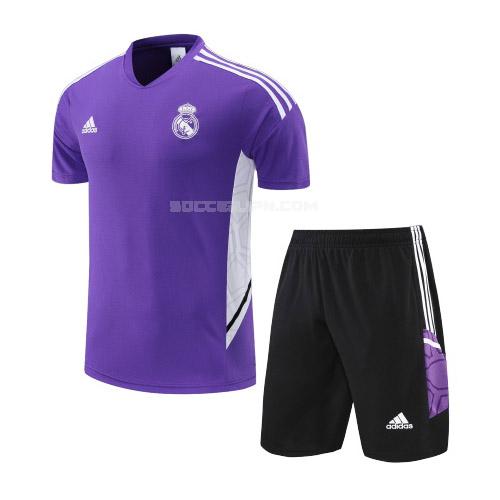 レアル マドリッド 2022-23 スーツ 紫の プラクティスシャツ