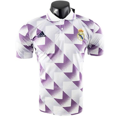 レアル マドリッド 2022-23 紫の 白い ポロシャツ